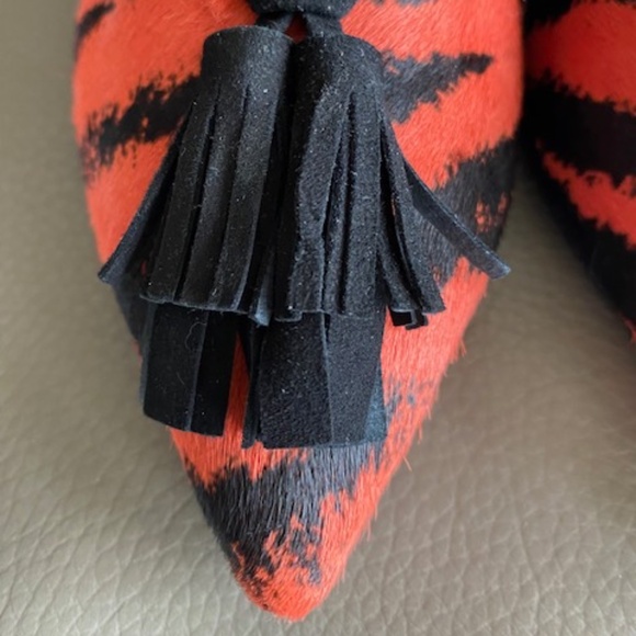 Pretty Ballerinas sz EU 36/US 5.5-6 rust orange black zebra pony - Picture 8 of 16